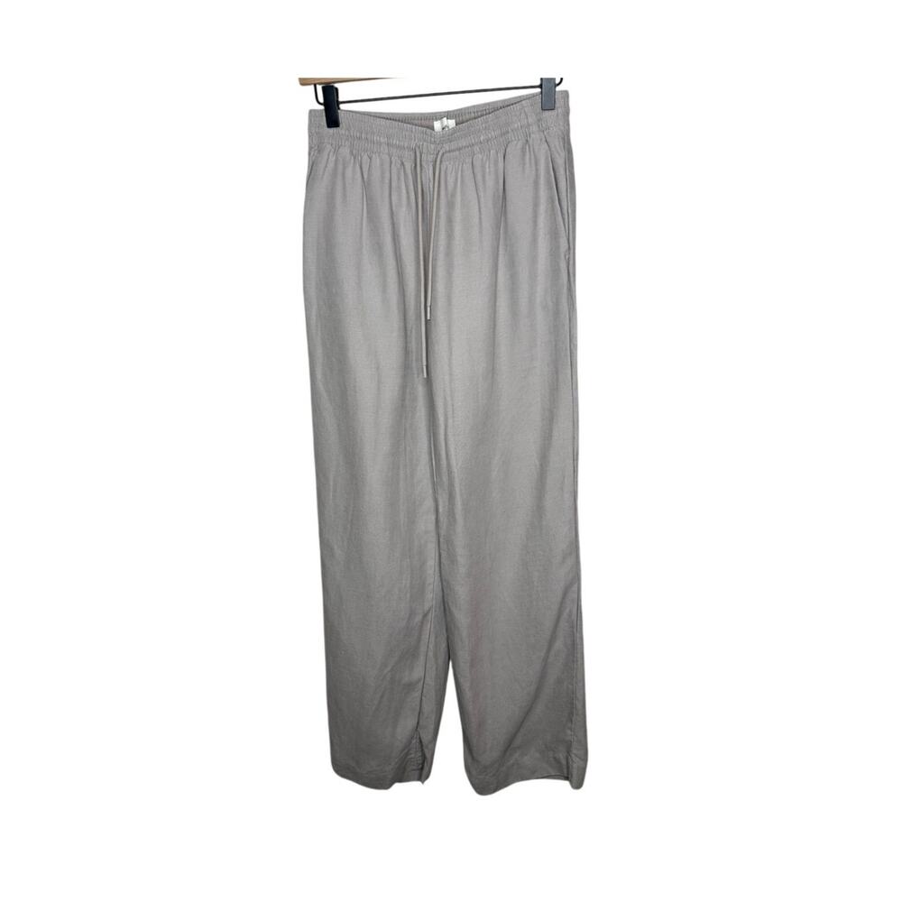 Wilfred Aritzia CruiseLinen Thesis Pant Womens S Gray Lyocell Linen Trousers EUC